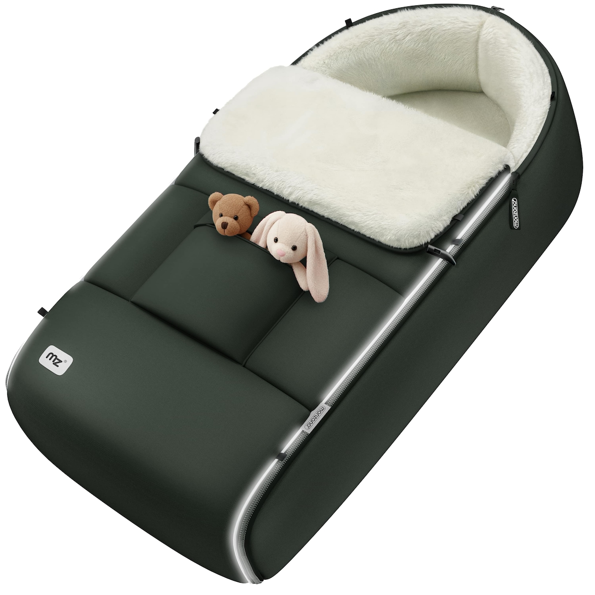 MONZANA® Babyfußsack Basic Waldschattengrün Image