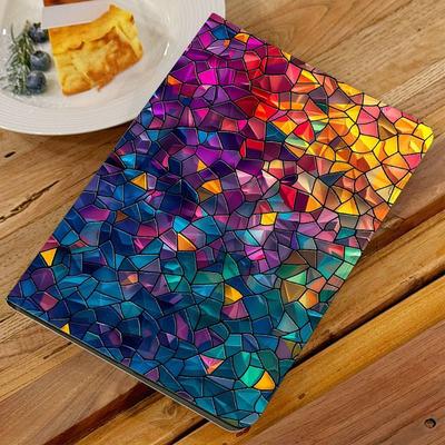 TEMU Geometric Tablet Case With Multi-angle Stand (2020/2022), A7 Lite, A8, A9, S6, P610 - Auto Wake/sleep , Leather, Tablet Holder Image