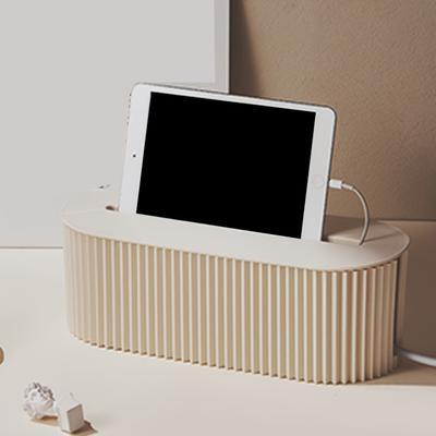 TEMU Extra Large Cable Management Box,luggage Organizing Bag - Beige Plastic With Closure For Power Strip, Charger, And Adapter - Ideal For Home And Office Wire Concealment, Toy Shape, Hand Washable Image
