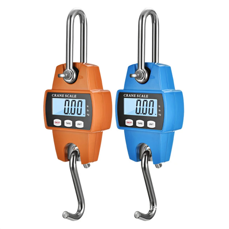 Kranwaage, 200 kg/100 g, 300 kg/50 g, 500 kg/100 LCD-Gepäckwaage, robuste Hängehakenwaage, tragbar, Edelstahl Image