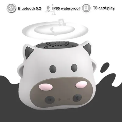 Nette Cartoon Kinder Bluetooth Lautsprecher Mini Kuh TWS Verbindung Bluetooth Soundbar Lautsprecher Drahtlose TF Karte MP3 Musik Player