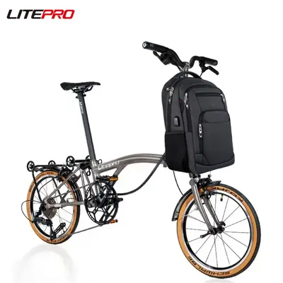 Litepro Faltrad Reise Outdoor Kamera Laptop Front Tasche Für Brompton Fahrrad Große Kapazität Wasserdicht Rucksack