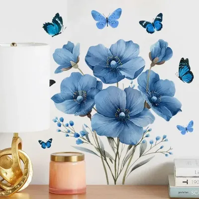 1 Stück 30–40 cm Blume Butterdly Wandkunst Dekoration Home Hintergrund einfache selbstklebende Image
