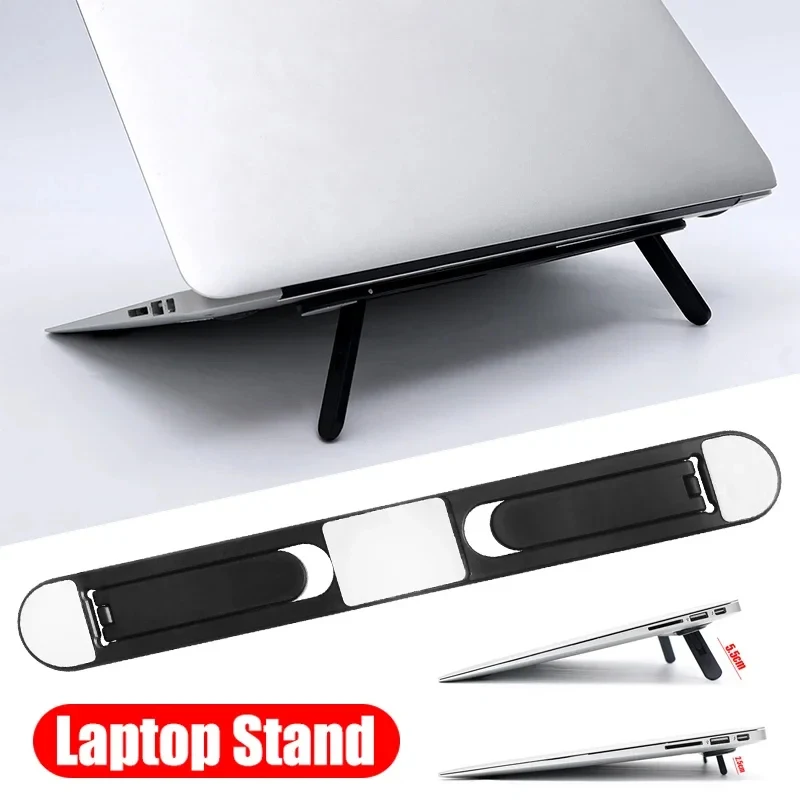 Tragbare Laptops Stehen Faltbare Unterstützung Notebook Stand Computer Laptop Halter Kühlung Halterung Riser Laptop PC Tablet Zubehör Image