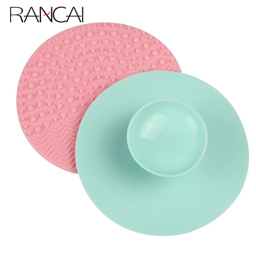 1 stücke runde Silikon bürste Reinigungs matte Make-up Pinsel saubere Werkzeuge kosmetische Reinigungs mittel für Make-up Augen Gesichts bürste Image