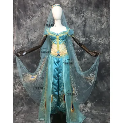 Film Jasmin Prinzessin Top Qualität Stickerei Cosplay Kostüm Für Erwachsene Frauen Mädchen Halloween Party Kostüm Image