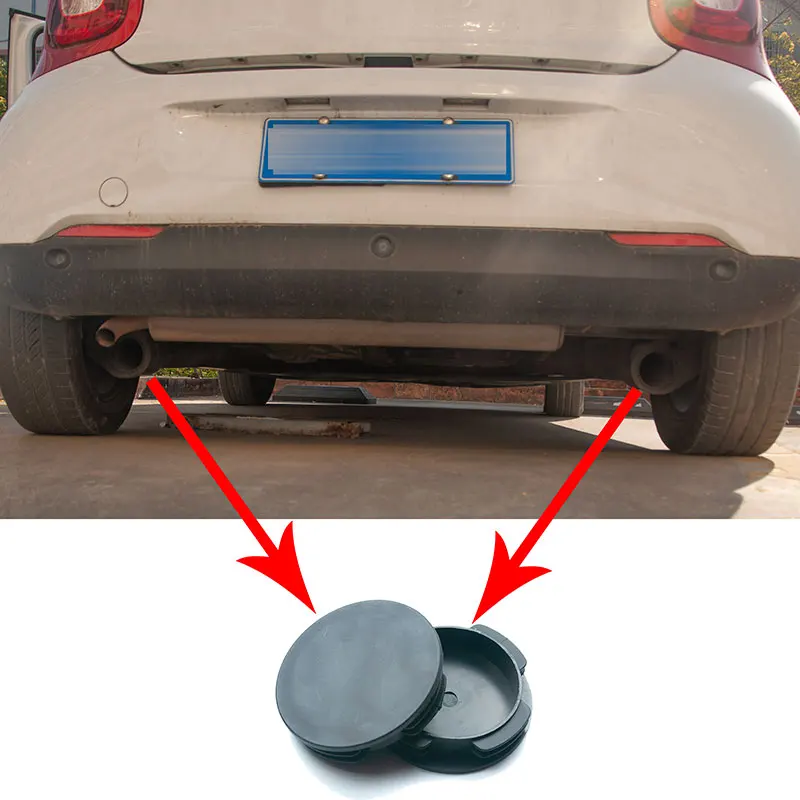 75mm Hinten Wasserdichte Anti Rost Endrohr Auspuff Spitze Abdeckung Schutz Kappe Für Mercedes Smart 450 451 453 Fortwo Forfour W451 W453 Image