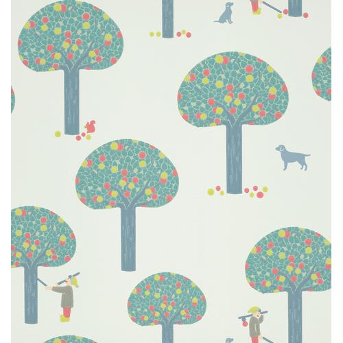 Little Greene 'Rodney Street - Delicate Blue' - Blue Wallpaper