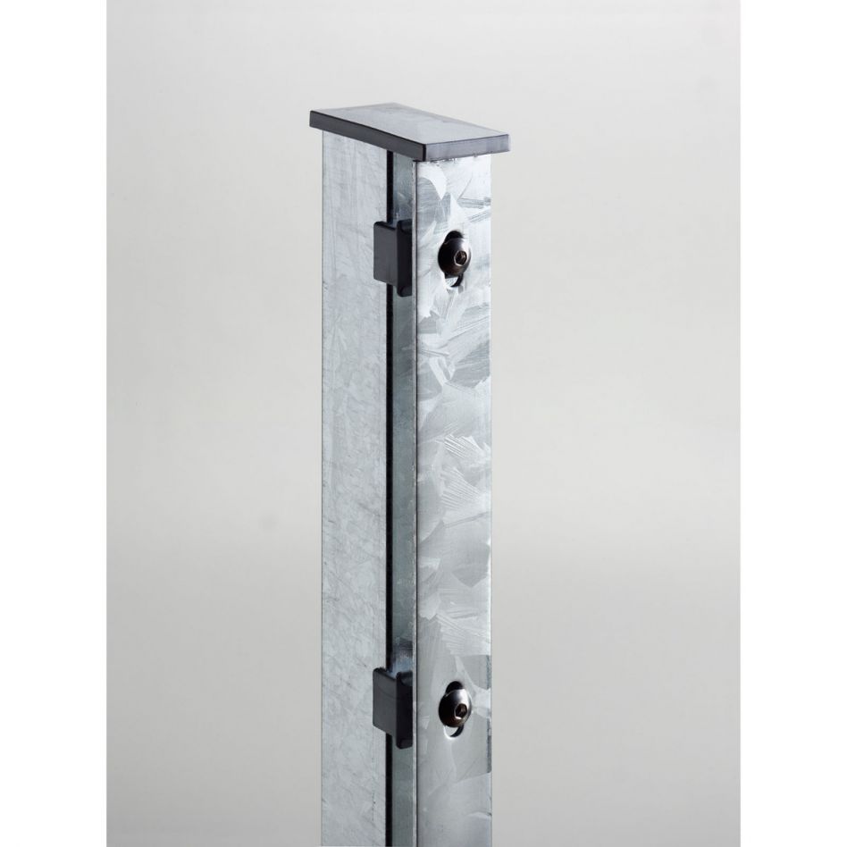 Pfosten Doppelstabmattenzaun mit Abdeckleiste verzinkt zum Einbetonieren, 1030 mm Image