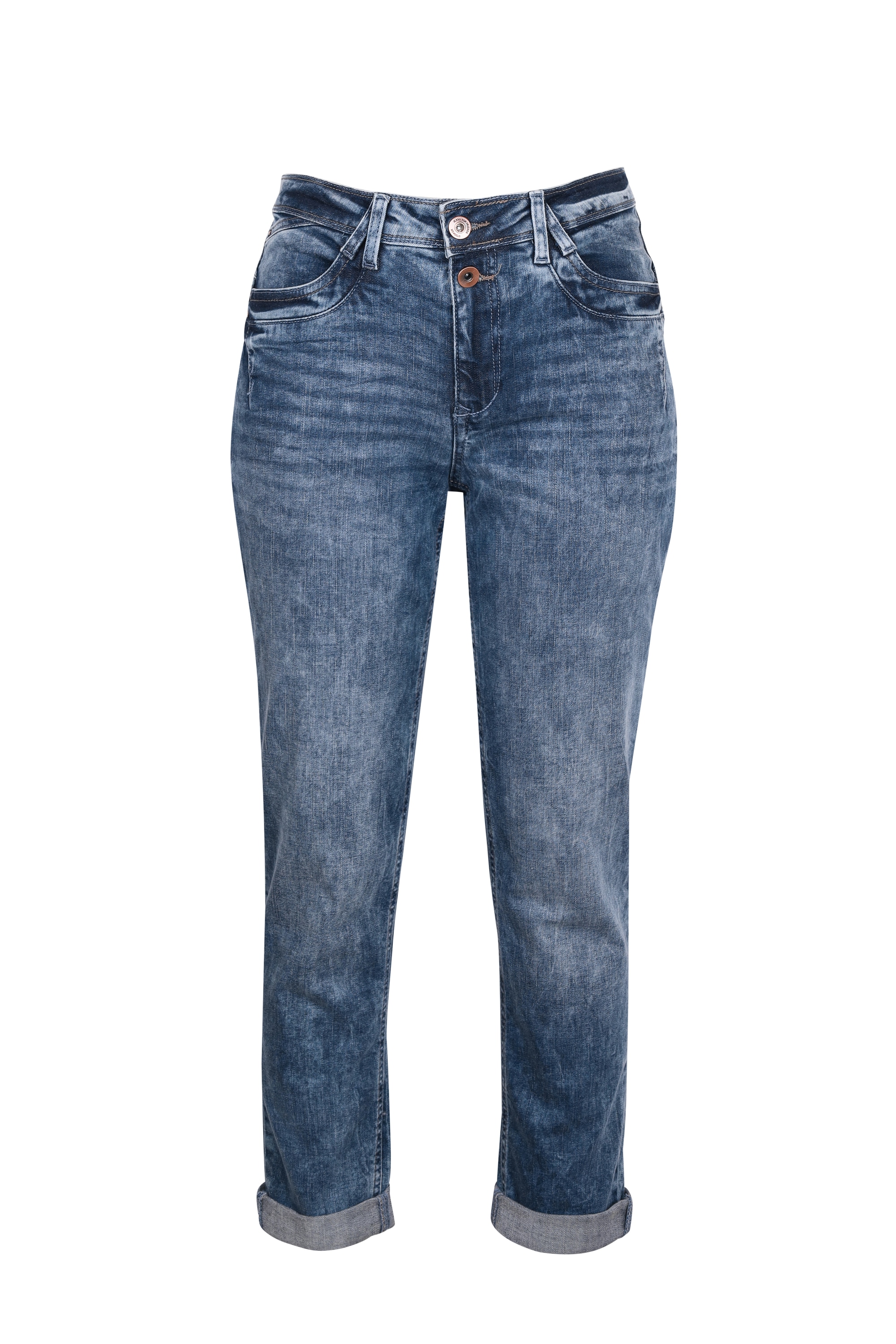 Boyfriend-Jeans STOOKER WOMEN "Davos Denim Boyfriend Fit", Damen, Gr. 48, Länge 30, blau (heavy used blau), Denim/Jeans, 98% Baumwolle, 2% Elasthan, lässig geschnitten lang, Jeans, Jeans Boyfriend Fit Casual Denim Lässige Passform für Damen