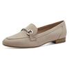 Slipper MARCO TOZZI, Damen, Gr. 37, beige (sand), Textil, unifarben, elegant, Schuhe, Blockabsatz, Loafer, Businessschuh mit Schmuckspange