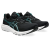 Laufschuh ASICS "GEL-CONTEND 9", Gr. 45, schwarz, wave teal, Textil, Synthetik, sportlich, Schuhe, mehr Dämpfung, Topseller