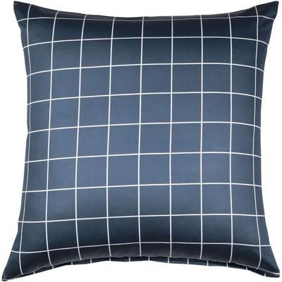 Kissenbezug JANINE "modernclassic 39025, Mako-Satin aus 100% Baumwolle", blau (atlantik), B:80cm L:80cm, Mako-Satin, Obermaterial: 100% Baumwolle, Kissenbezüge, mit Reißverschluss, in Gr. 40x80 oder 80x80 cm, mit Karos und Streifen Image