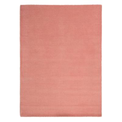 Wollteppich CARPETFINE "Gabbeh Lola Uni", rosa, B:140cm H:14mm L:200cm, Wolle, Teppiche, mit natürlichem Pflanzenmaterial von Hand gewebt, auch in Rund Image