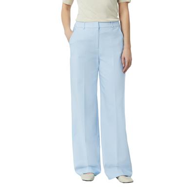 Anzughose COMMA, Damen, Gr. 36, N-Gr, canal blau, Web, Obermaterial: 51% Baumwolle, 46% Polyester, 3% Elasthan, unifarben, casual, loose fit knöchellang, Hosen, mit Bügelfalte Image