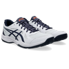 Hallenschuh ASICS "UPCOURT 6", Gr. 47, weiß, indigo fog, Textil, Synthetik, sportlich, Schuhe, für Hallensport
