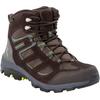 Wanderschuh JACK WOLFSKIN "VOJO 3 TEXAPORE MID M", Gr. 47, schwarz braun, lime, Textil, Synthetik, sportlich, Schuhe, Wasserdicht