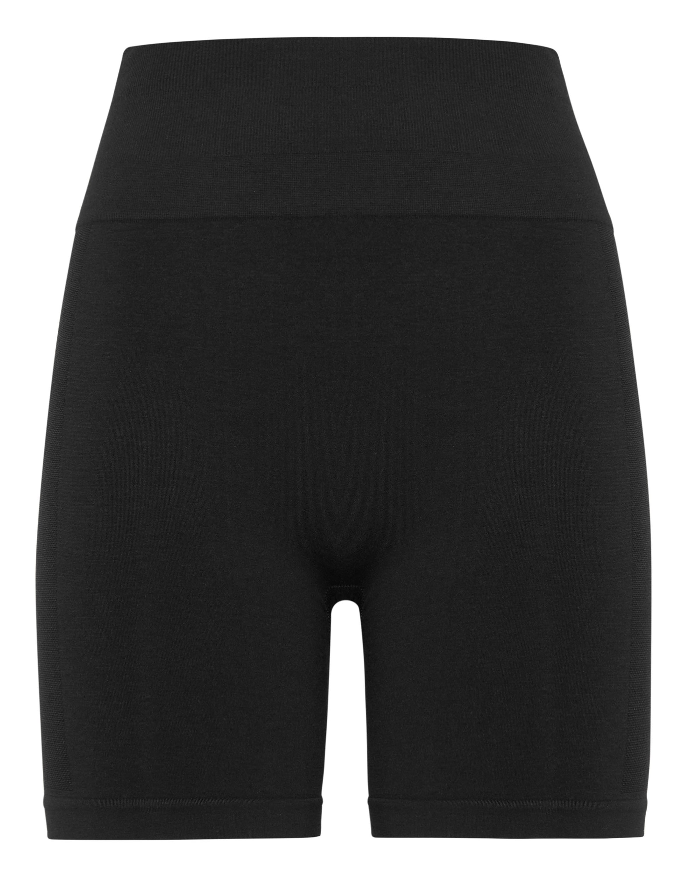 Shorts PLEIN SPORT "Logo", Damen, Gr. XXL, US-Größen, schwarz (02, schwarz), Obermaterial: 53% Polyamid, 37% Polyester, 10% Elasthan, Hosen Shorts
