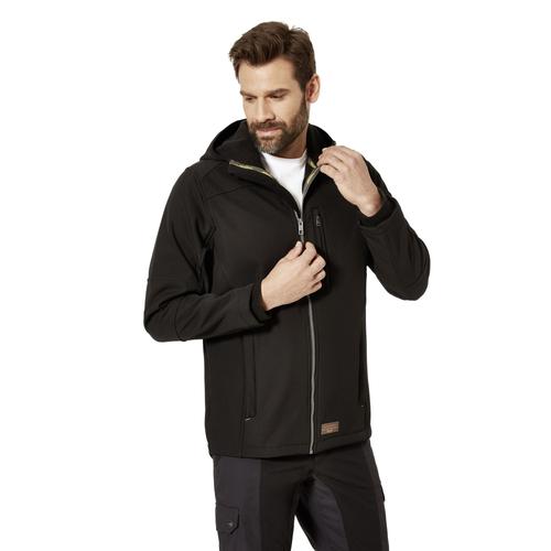 Softshelljacke HERO BY JOHN MEDOOX ""Softshell mit Fleecefutter Hero by John Medoox Softshelljacke"", Herren, Gr. XXL, schwarz, Softshell, 96% Polyester, 4% Elasthan, casual, regular fit, Langarm, Jacken, Regular Fit Casual Softshell für Herren