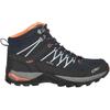 Wanderschuh CMP "RIGEL MID WMN TREKKING SHOES WP", Gr. 37, b.blau, giada, peach, Leder, sportlich, Schuhe, wasserdicht