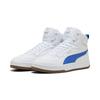 Sneaker PUMA "Caven 2.0 Mid Sneakers Erwachsene", Gr. 42, weiß vivid blau gum beige, Obermaterial: Synthetik, Synthetik; Futter: Textil; Innensohle: Textil; Laufsohle: Gummi, Schuhe