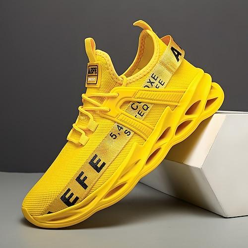 Homme Basket Tissage Volant Confortable Antidérapant Mocassin Noir Blanche Jaune