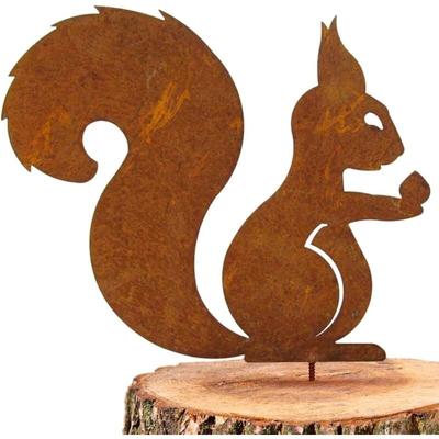 Ahlsen - Rostiges Eichhörnchen für Baum, sitzendes Eichhörnchen aus Metall, Gartendekoration, Image