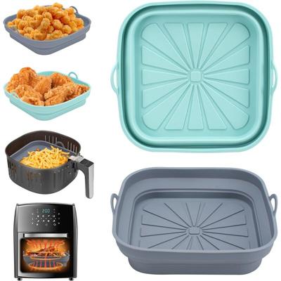 Ahlsen - Silikonform-Luftfritteusen-Zubehör, 2 Stück Korbform für Heißluftfritteuse, Image
