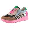 Keilsneaker WALDLÄUFER "H-AJALA", Damen, Gr. 6,5, bunt (multicolor), Veloursleder, Lackleder, Glattleder, Textil, Ziegenveloursleder, sportlich, Schuhe Sneaker, in Komfortweite H = sehr weit, Freizeitschuh, Halbschuh, Schnürschuh
