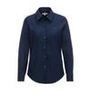 Hemdbluse TOMMY HILFIGER "STRETCH REGULAR LS SHIRT", Damen, Gr. 40, blau (schwarz night navy), Web, Obermaterial: 97% Baumwolle, 3% Elasthan, unifarben, casual, regular fit normal, Langarm Manschette, Blusen, mit gesticktem Tommy Hilfiger Logo