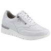 Sneaker WALDLÄUFER "K-RAMONA-Soft", Damen, Gr. 8,5 (42,5), silber (weiß, silberfarben), Nappaleder, Textil, Nubukleder, sportlich, Schuhe Sneaker, in Weite K, mit Orthotritt, Freizeitschuh, Halbschuh, Schnürschuh