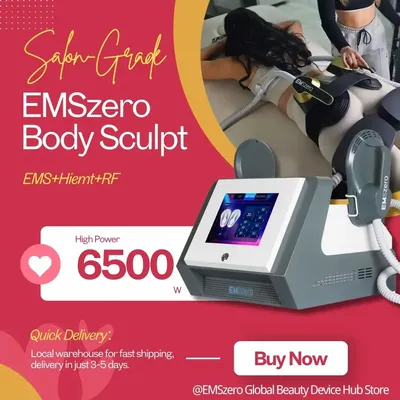 EMSzero RF HIEMT EMS Body Sculpt Machine Electric Muscle Stimulator Fat Burning Weight Loss Butt