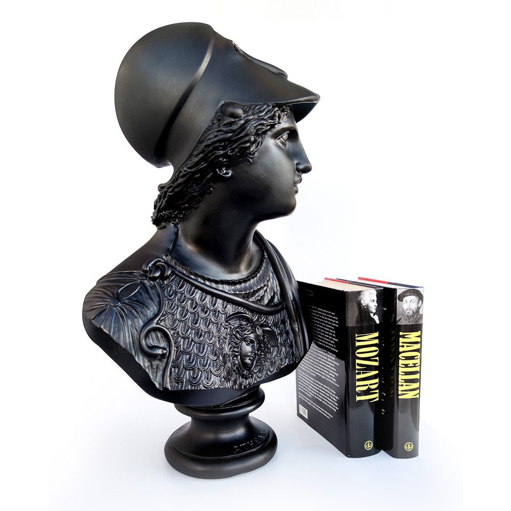 Grande scultura athena, statua busto Athena, busto, scultura bianca 24 pollici, statue scultura romana, statua busto greco, statue giardino