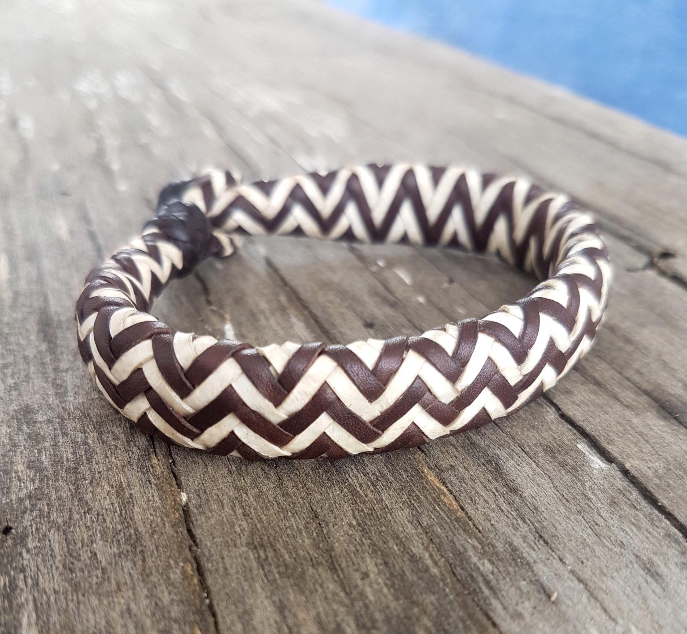 Bracciale in pelle Bracciale in pelle Bracciale vichingo Bracciale per coppie norvegesi Bracciale per coppie Bracciale celtico Bracciale da surfista B