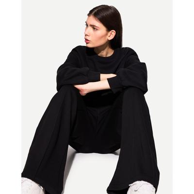 Bershka Oversize Sweatshirt With Side Pockets Women Xs Black