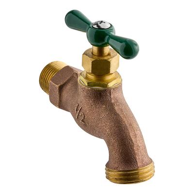 Eastman 48628 1/2" MIP x 1/2" MHT Heavy-Pattern Rough Brass Hose Bibb