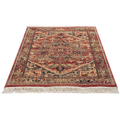 Wollteppich THEKO "Saharna 2886" Gr. 2, rot, B:80cm H:10mm L:150cm, Wolle, Teppiche, Fransenteppich, reine Wolle, Orient-Optik, mit Fransen Image