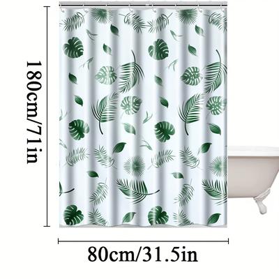 TEMU 1 Fashionable Tropical Floral Shower Curtain, With Hook And Pad Ring For Bathroom Decoration, Best For Christmas Image