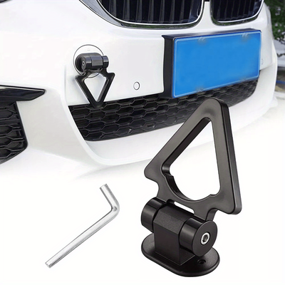TEMU 1pc, Universal Car & Suv Tow Hook, , Triangle , Pc Material, Auto Accessories, Fits Vehicle Models, External Mudguard Clamp Image