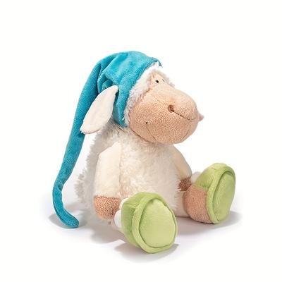 TEMU 1pc Cuddly Lamb Plush Toy, Soft Polyester Stuffed Animal, Interactive Pet Chew Toy For , Creative Shape, Ideal For Small To Medium Breeds, Pet Supplies For Training & Decoration, Stuffed Plushies