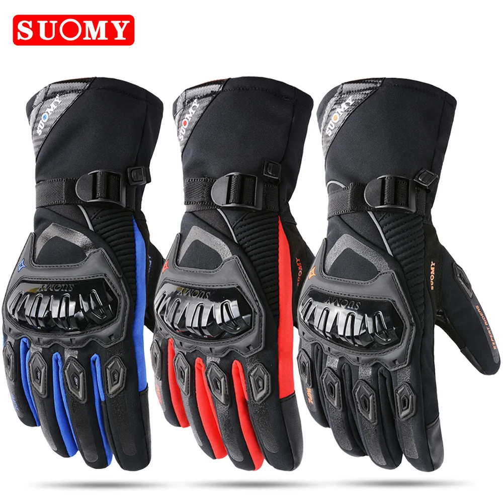 SUOMY gants de Moto imperméables hiver chaud Moto gants de protection écran tactile Gant Moto Guantes Moto gant d