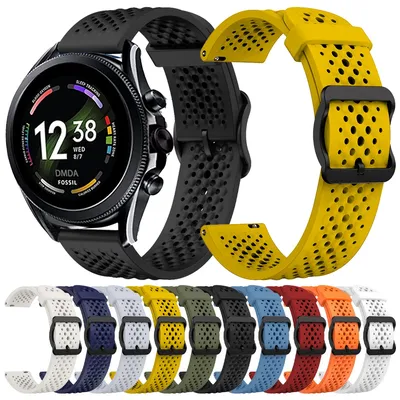 For Fossil GEN 6 5 5E 44mm Men's Sport Watchband Gen 5 Julianna/Garrett/Carlyle HR/LTE 45mm Strap for HUAWEI WATCH 22mm Bracelet
