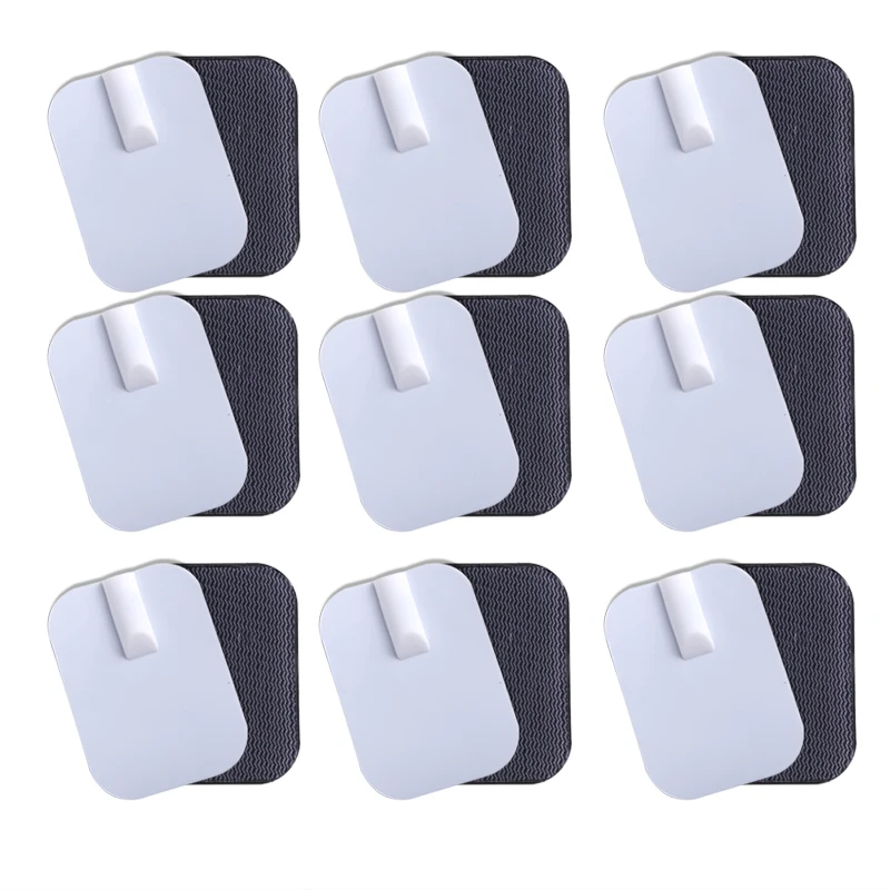 Wiederverwendbare Elektrodenpads aus Stoff, TENS-Akupunktur für 2-mm-Stecker mit Kabel, selbstklebende Ersatzpads für Tens Digitalmassage Image