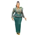 2025 Primavera Abiti africani per le donne 2 pezzi Set Top e gonne Abito Dashiki Ankara Outfit Robe Abiti da festa di nozze taglie forti