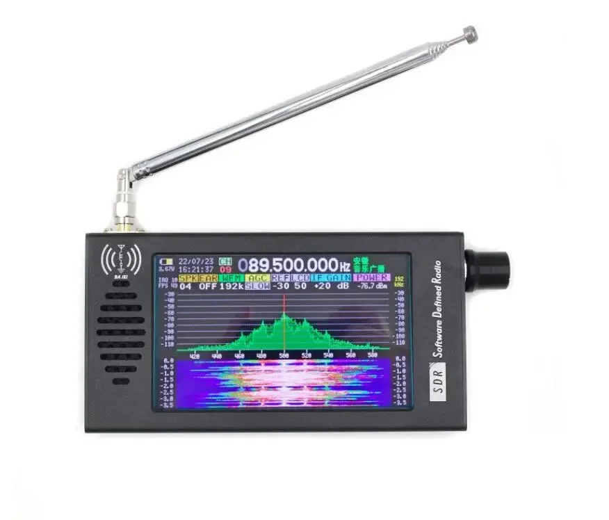 100K-149MHz 4,3" IPS LCD SDR Software Defined Radio CW AM WFM FM SSB FM/AM/LW/MW/SW/Air-Band DSP SDR Empfänger Image