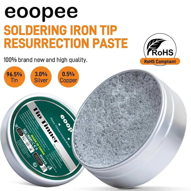Lötspitze Tinner Cleaner Bleifreie Oxidation Reinigungspaste Antihaft-Zinn-Lötcreme Saubere Lötkolbenspitze Auffrischung Image