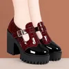 10 cm kleine Größe 32–42 Vintage dicke Unterseite Mix Farbe Mary Janes Plateauschuhe 2025 Frühlingsblock High Heels Schuhe Büromodell