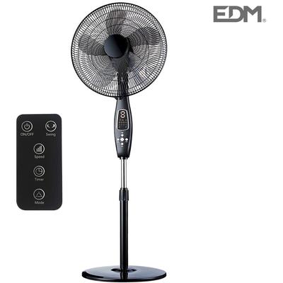 Bodenventilator mit Fernbedienung schwarz Leistung: 60w Flügel: ø40cm höhenverstellbar 110-130cm EDM Image