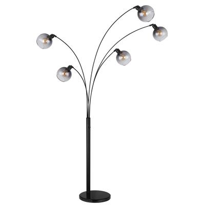 GLOBO LIGHTING Stehlampe "SEYMOUR", schwarz (schwarz matt), Lampen, Drehschalter, Bogenlampe Image