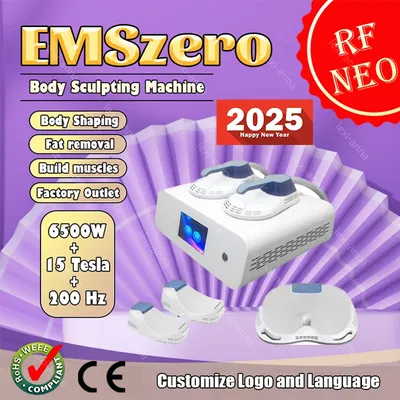 2025 Professional 200HZ Body Shaping EMSzero RF 15 Tesla 6500W Slimming Weight lose Burns fat Muscle